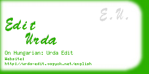 edit urda business card